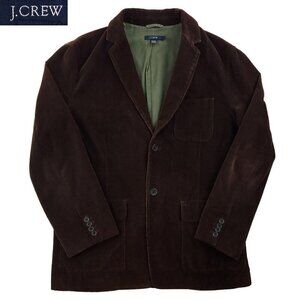 J. Crew Corduroy Jacket Sport Coat Brown 100% Cotton Men's Large